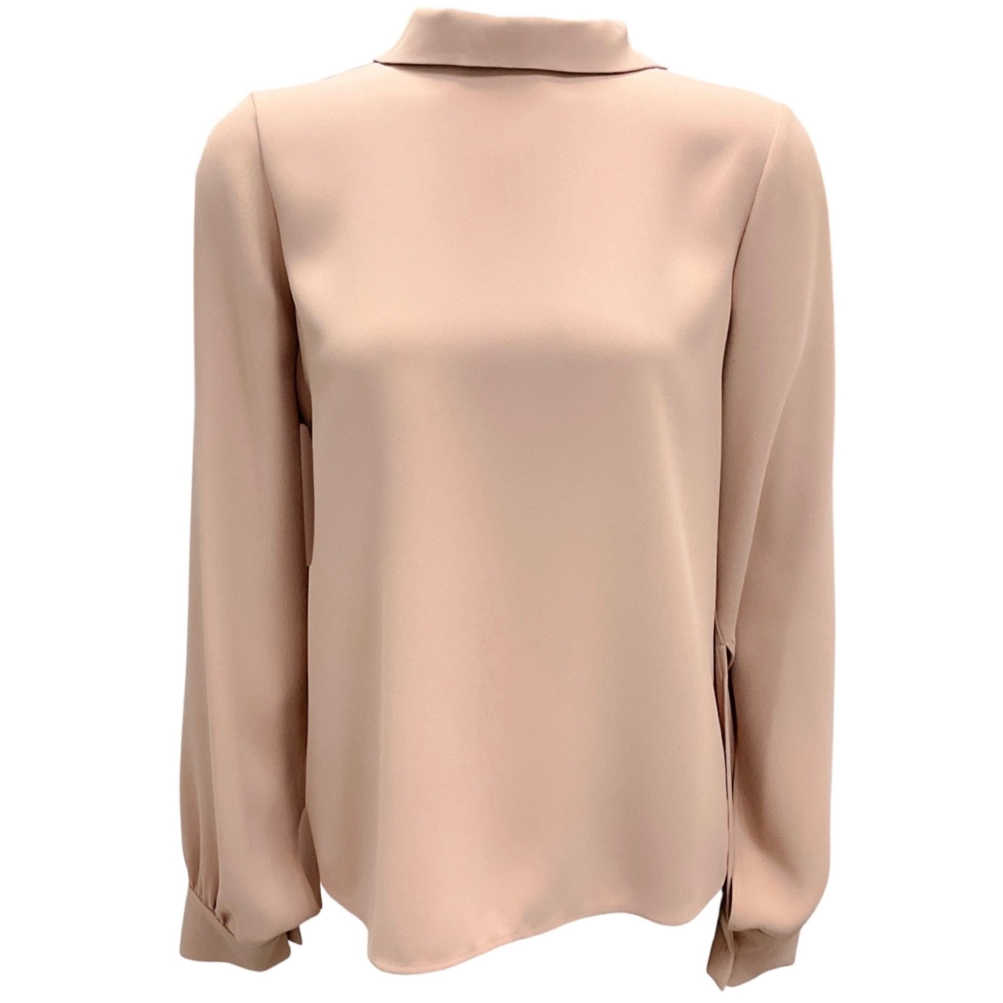 No. 21 Blush Crystal Embellished Crepe Blouse