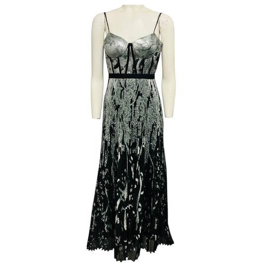 Simkhai Silver Metallic Brielle Bustier Gown