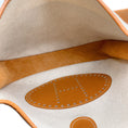 Load image into Gallery viewer, Hermes Beige / Cognac Toile / Clemence Leather Evelyne III GM
