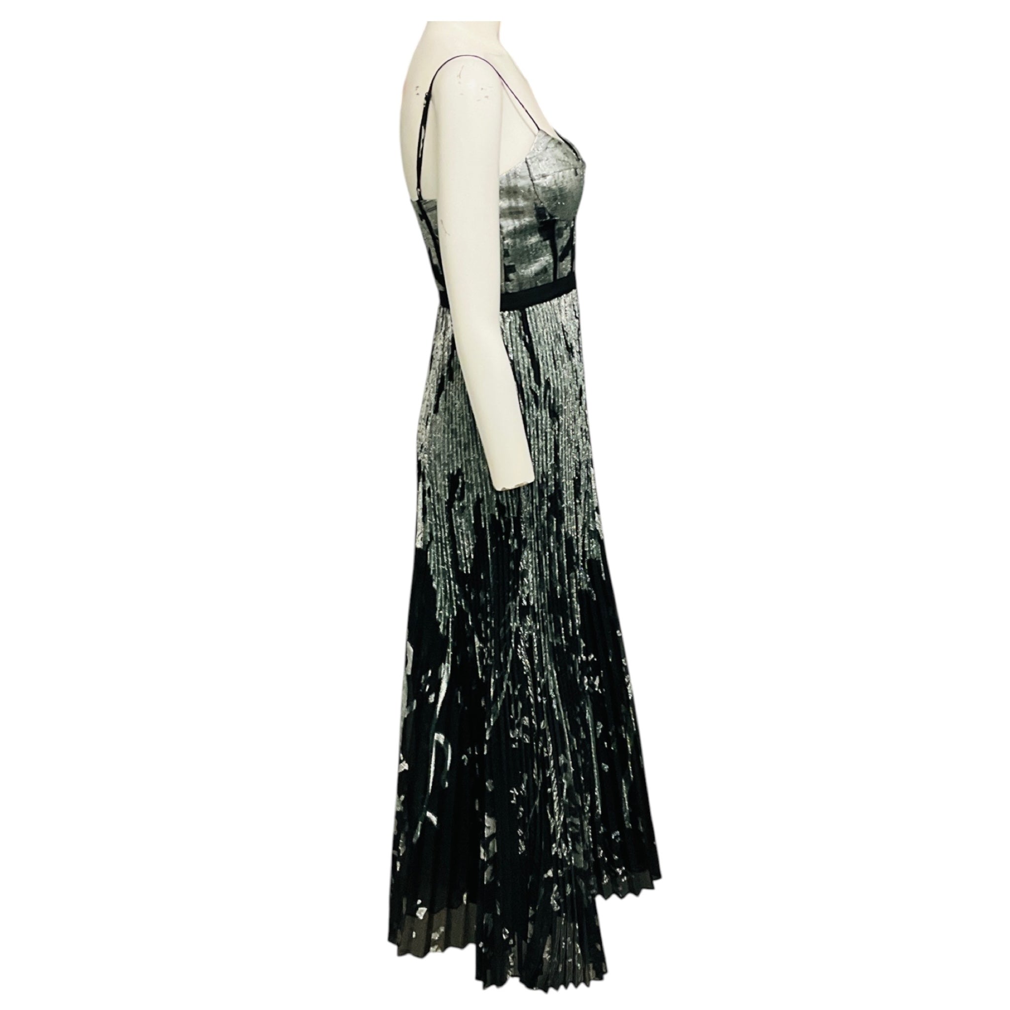 Simkhai Silver Metallic Brielle Bustier Gown
