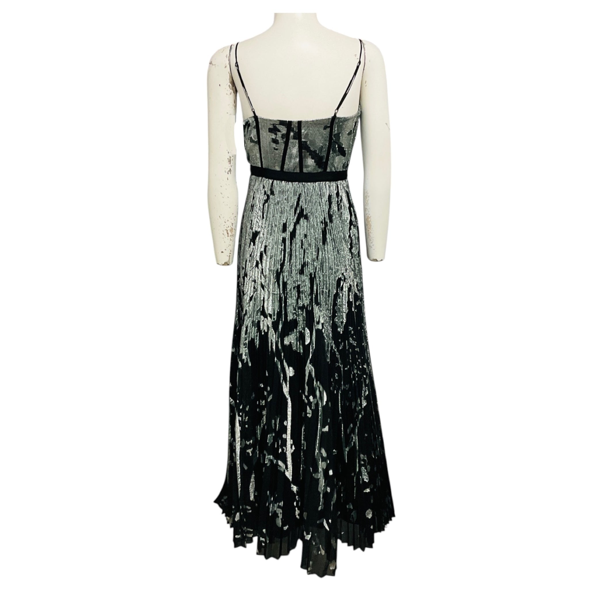 Simkhai Silver Metallic Brielle Bustier Gown