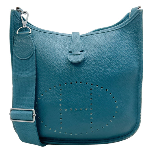Hermes Blue Jean Clemence Evelyne Bag