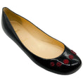 Load image into Gallery viewer, Christian Louboutin Black Patent Flats with Red Strass

