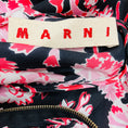 Load image into Gallery viewer, Marni Black / Pink / Red Floral Printed Long Sleeved Silk Mini Dress

