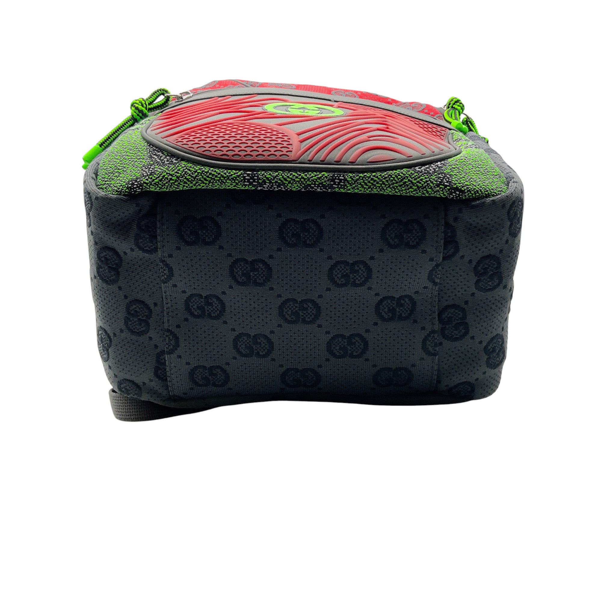 Gucci Grey / Red / Green Multi GG Nylon Backpack