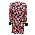 Load image into Gallery viewer, Marni Black / Pink / Red Floral Printed Long Sleeved Silk Mini Dress
