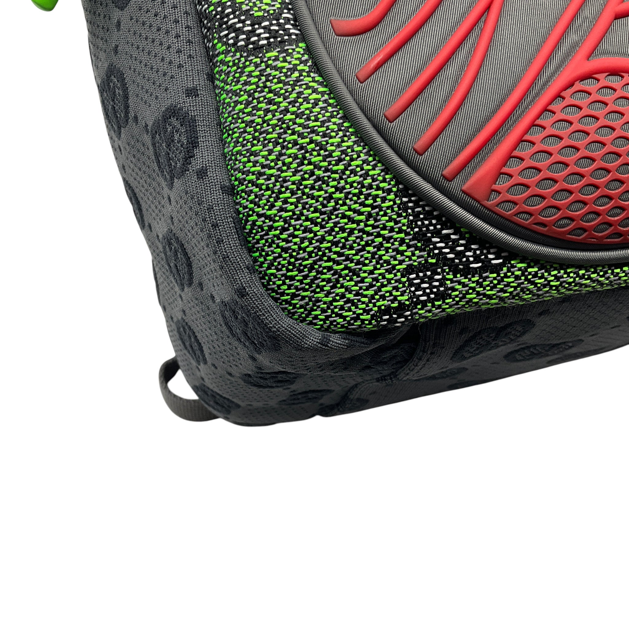 Gucci Grey / Red / Green Multi GG Nylon Backpack