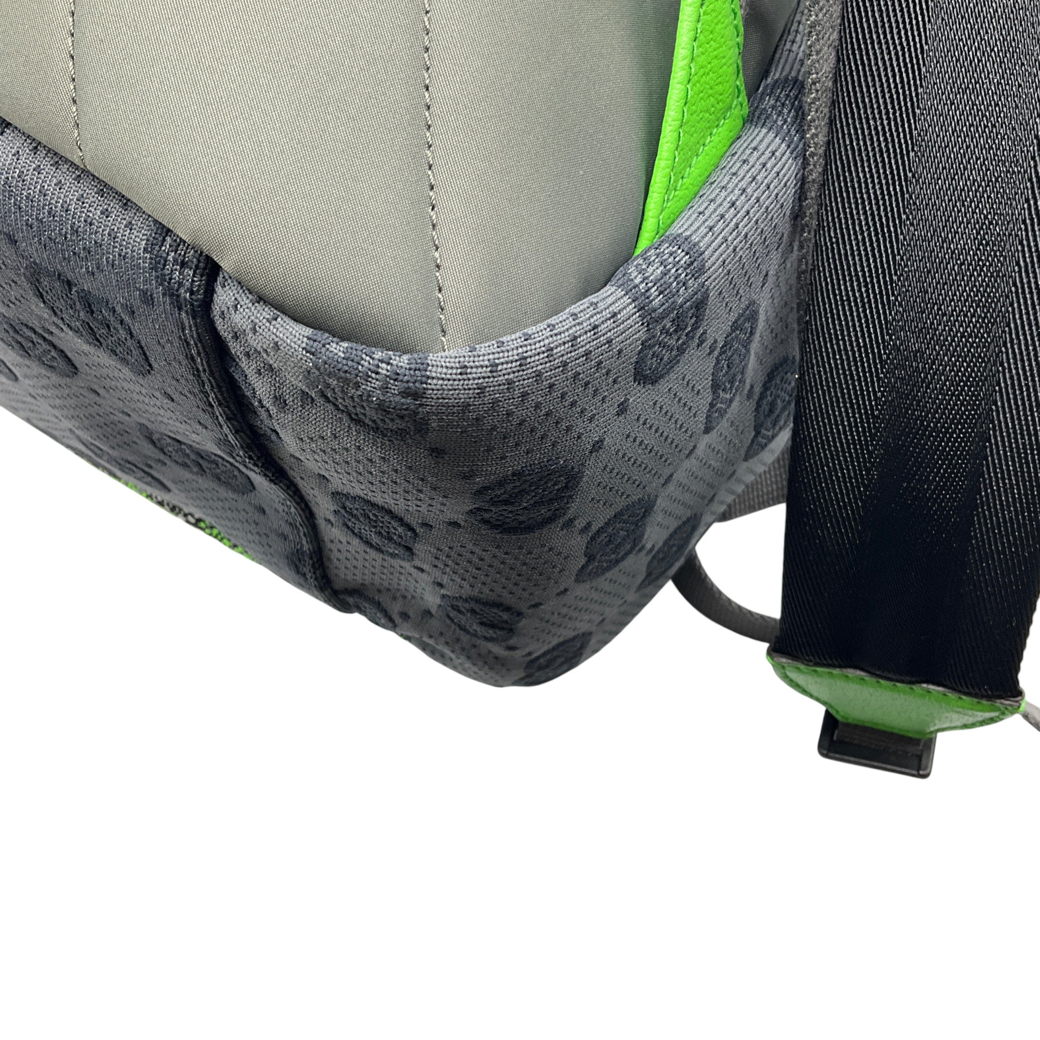 Gucci Grey / Red / Green Multi GG Nylon Backpack