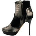 Load image into Gallery viewer, Jimmy Choo Black Metallic Distressed Platform Ankle Boots
