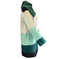 Load image into Gallery viewer, Akris Punto Green / Beige / Black Striped Mohair Coat
