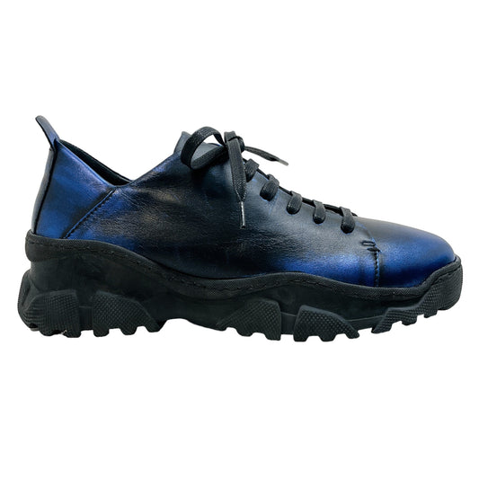 Henry Beguelin Metallic Blue Elletrico Sneakers