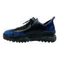 Load image into Gallery viewer, Henry Beguelin Metallic Blue Elletrico Sneakers
