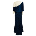 Load image into Gallery viewer, Theia Navy Anabella Textured Tulle Gown
