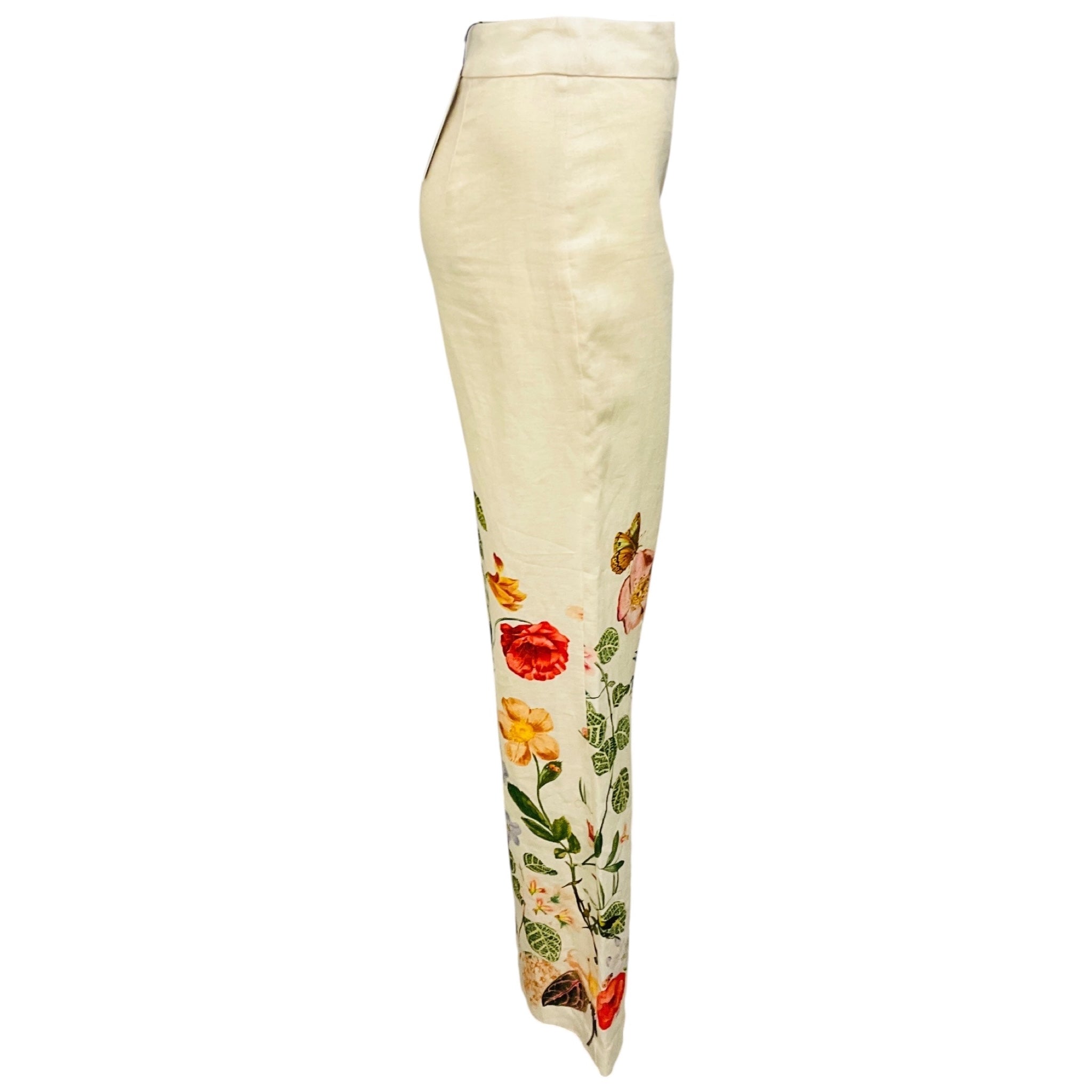 Cara Cara Ivory Multi Nectar Egret Mayflower Floral Wide Leg Pants