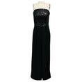 Load image into Gallery viewer, St. John Black Sequined Strapless Crepe Jumpsuit
