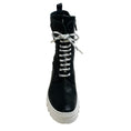 Load image into Gallery viewer, Henry Beguelin Black Perforated Leather Lace Up Boots
