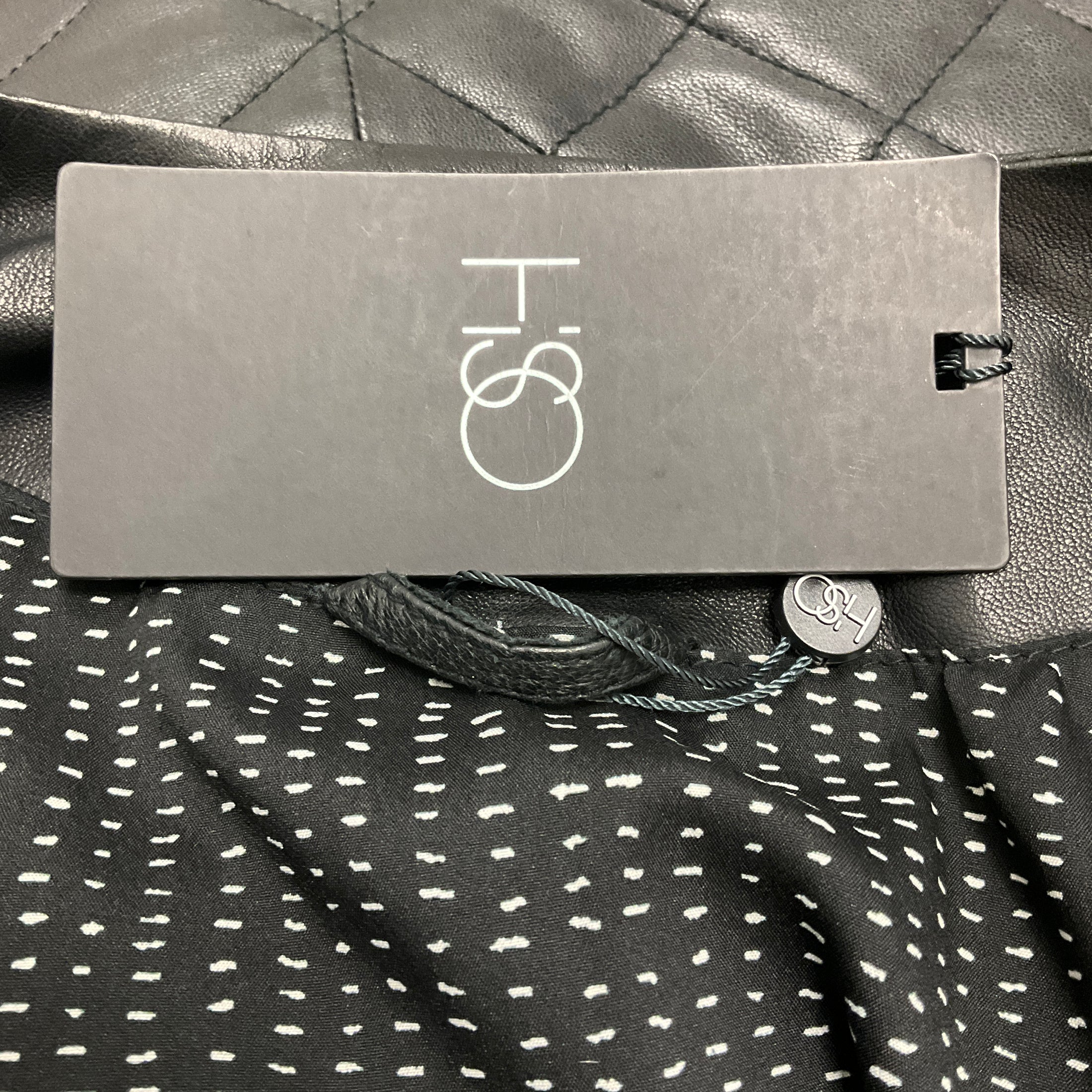 HiSO Black Lion Quilted Leather Jacket