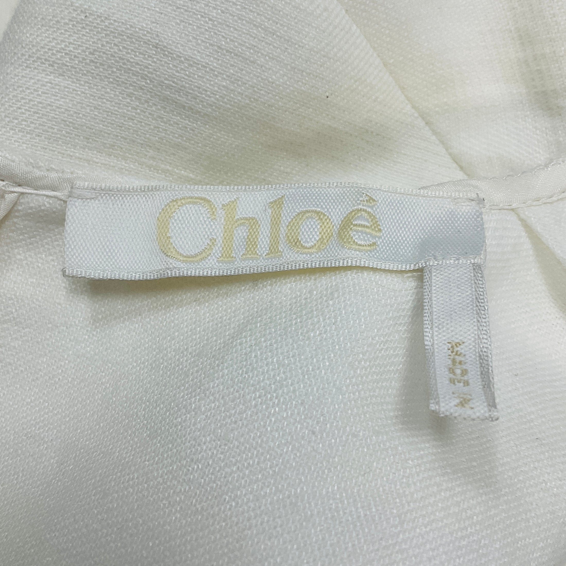 Chloe White Balloon Sleeve Linen and Cotton Dress