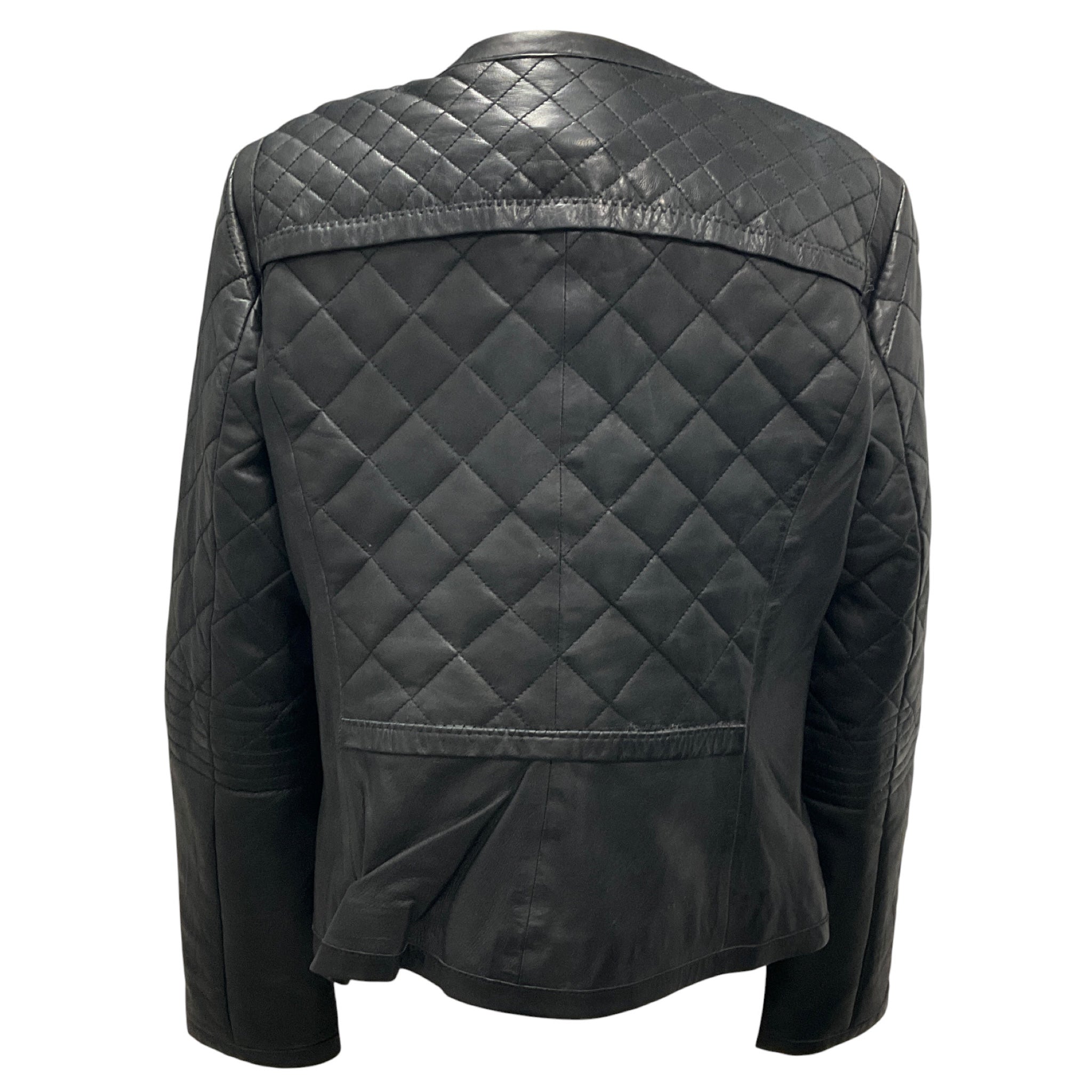 HiSO Black Lion Quilted Leather Jacket
