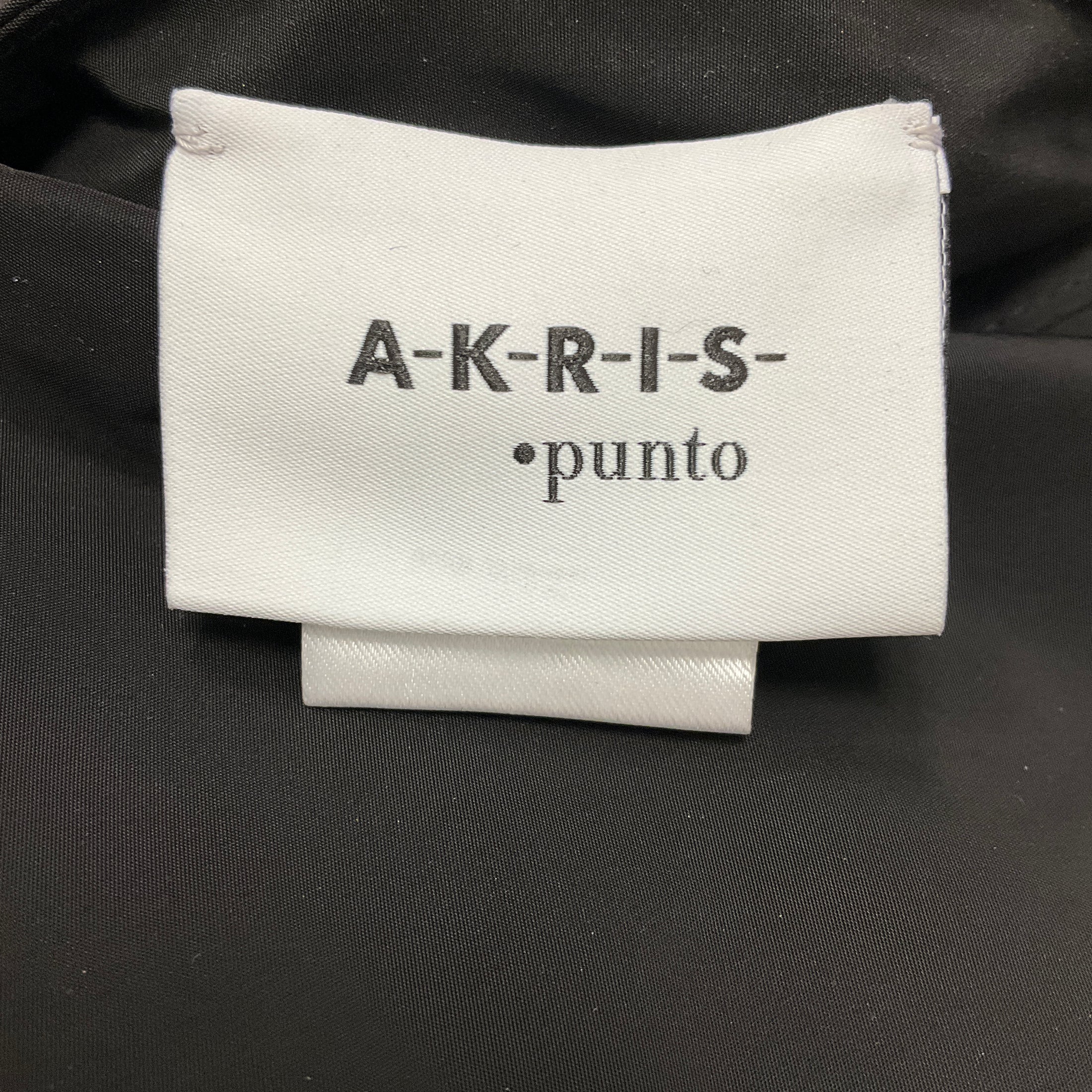 Akris Punto Navy / Black Reversible Wool and Tessuto Coat