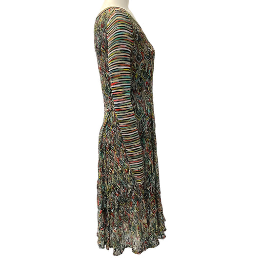 Missoni Orange / Mint / Multi Knit Long Sleeved Dress