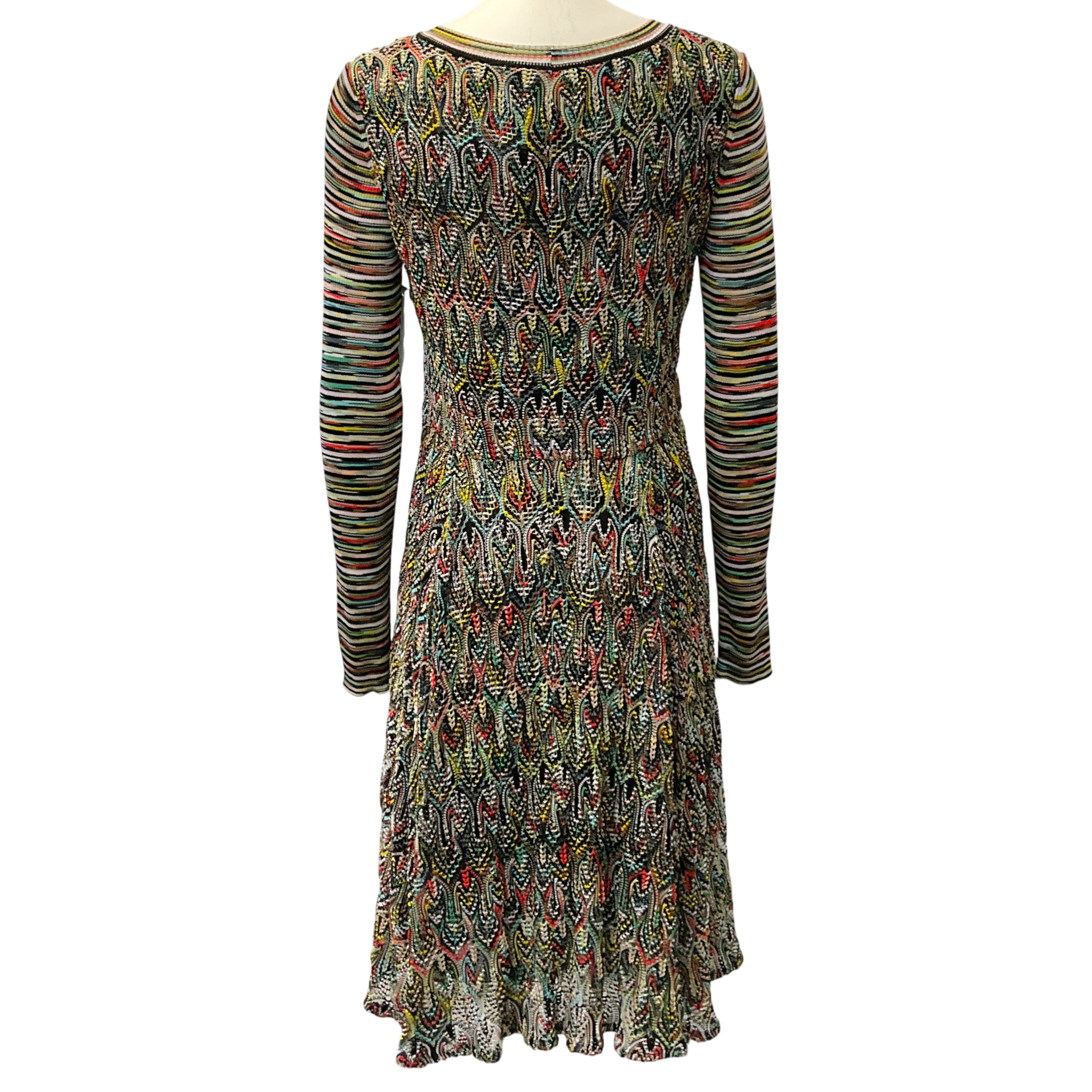 Missoni Orange / Mint / Multi Knit Long Sleeved Dress