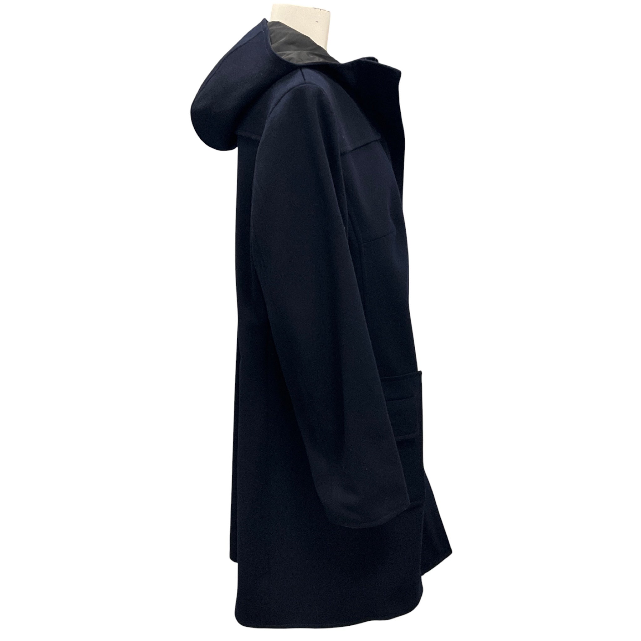 Akris Punto Navy / Black Reversible Wool and Tessuto Coat