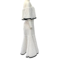 Load image into Gallery viewer, Carolina Herrera White Guipere Lace Off Shoulder Dress with Black Trim

