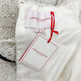 Load image into Gallery viewer, Carolina Herrera White Guipere Lace Off Shoulder Dress with Black Trim
