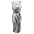 Load image into Gallery viewer, Dolce & Gabbana x Kim Silver Metallic Spring 2023 Foiled Midi Dress
