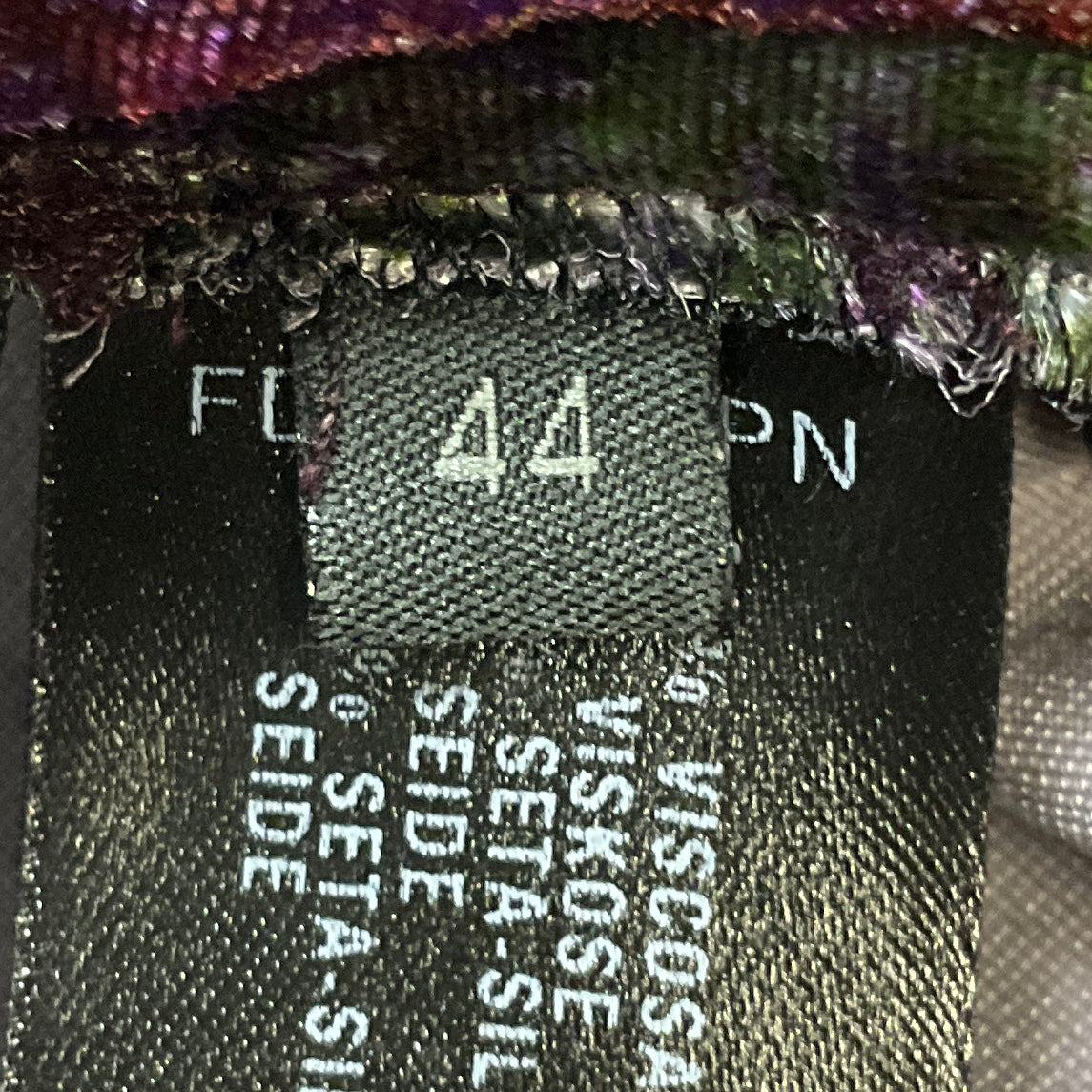 Fendi Purple / Red Multi Pearl Embellished Velvet Dress
