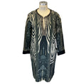 Load image into Gallery viewer, Etro Black / Grey / Beige Multi Printed Embellished Crepe Dress
