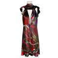 Load image into Gallery viewer, Fendi Purple / Red Multi Pearl Embellished Velvet Dress
