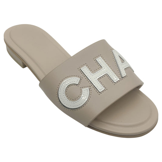 Chanel 2023 Beige Slide Sandals
