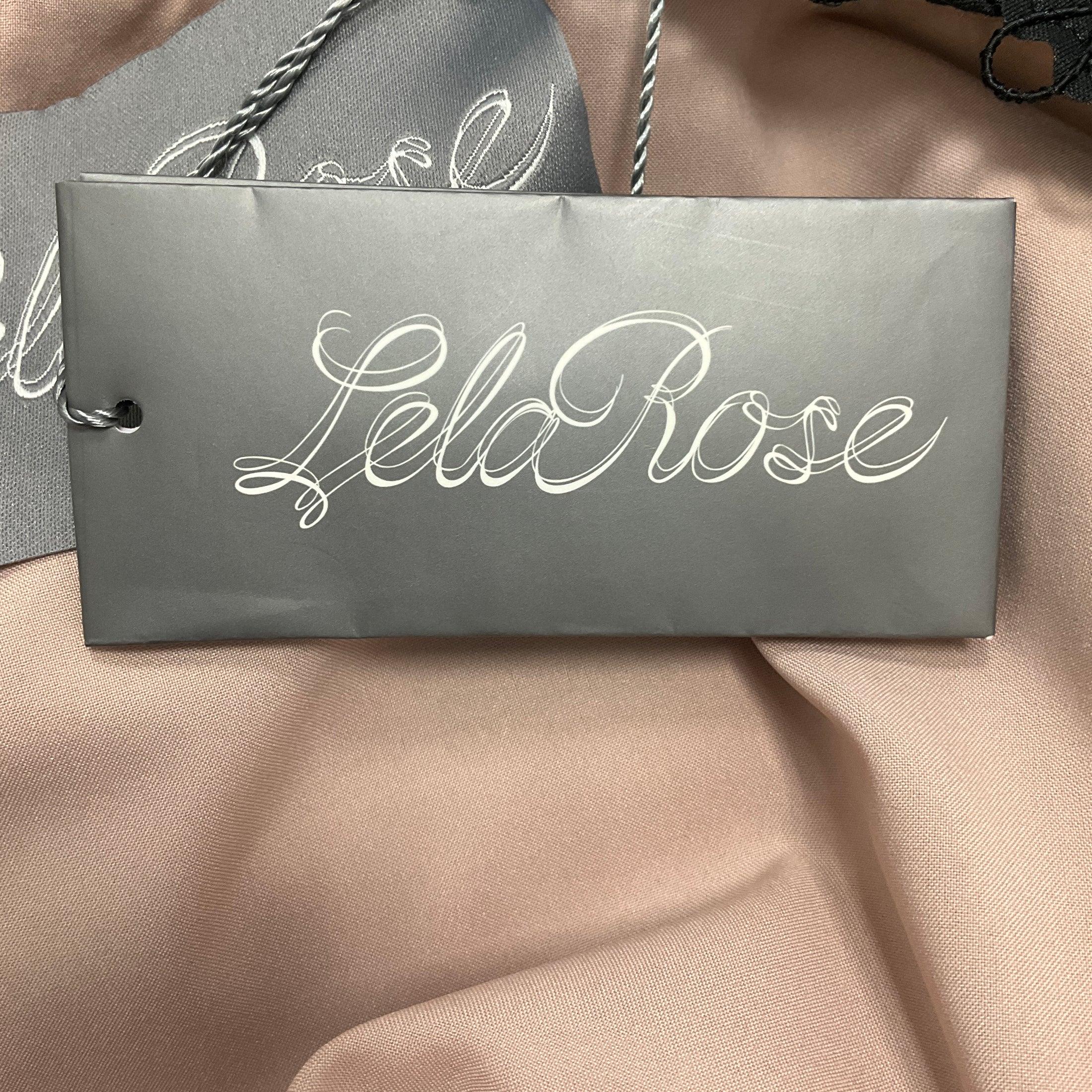 Lela Rose Black Long Sleeve Seamed Dress