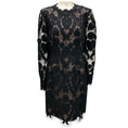 Load image into Gallery viewer, Lela Rose Black Long Sleeve Seamed Dress
