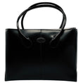 Load image into Gallery viewer, Tod's Black Double Top Handle Genuine Leather Tote Handbag
