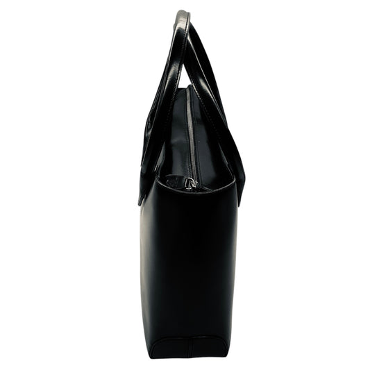 Tod's Black Double Top Handle Genuine Leather Tote Handbag