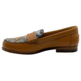 Load image into Gallery viewer, Hermes Light Brown Leather Kennedy Loafers with Leopard Printed Vamp
