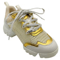 Load image into Gallery viewer, Christian Dior White / Gold D Connect Sneakers

