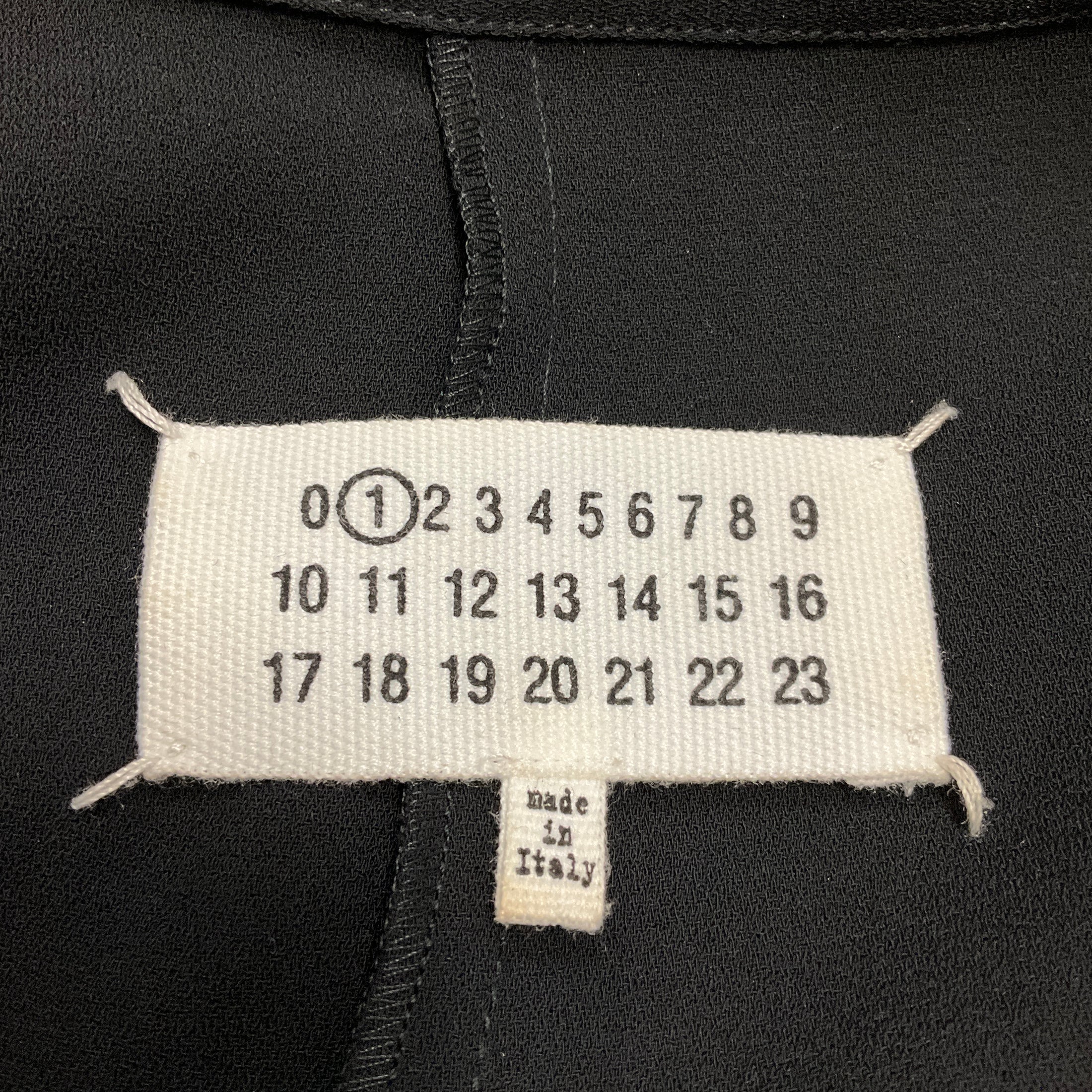 Maison Martin Margiela Black Long Sleeved Cinched Waist Crepe Jumpsuit