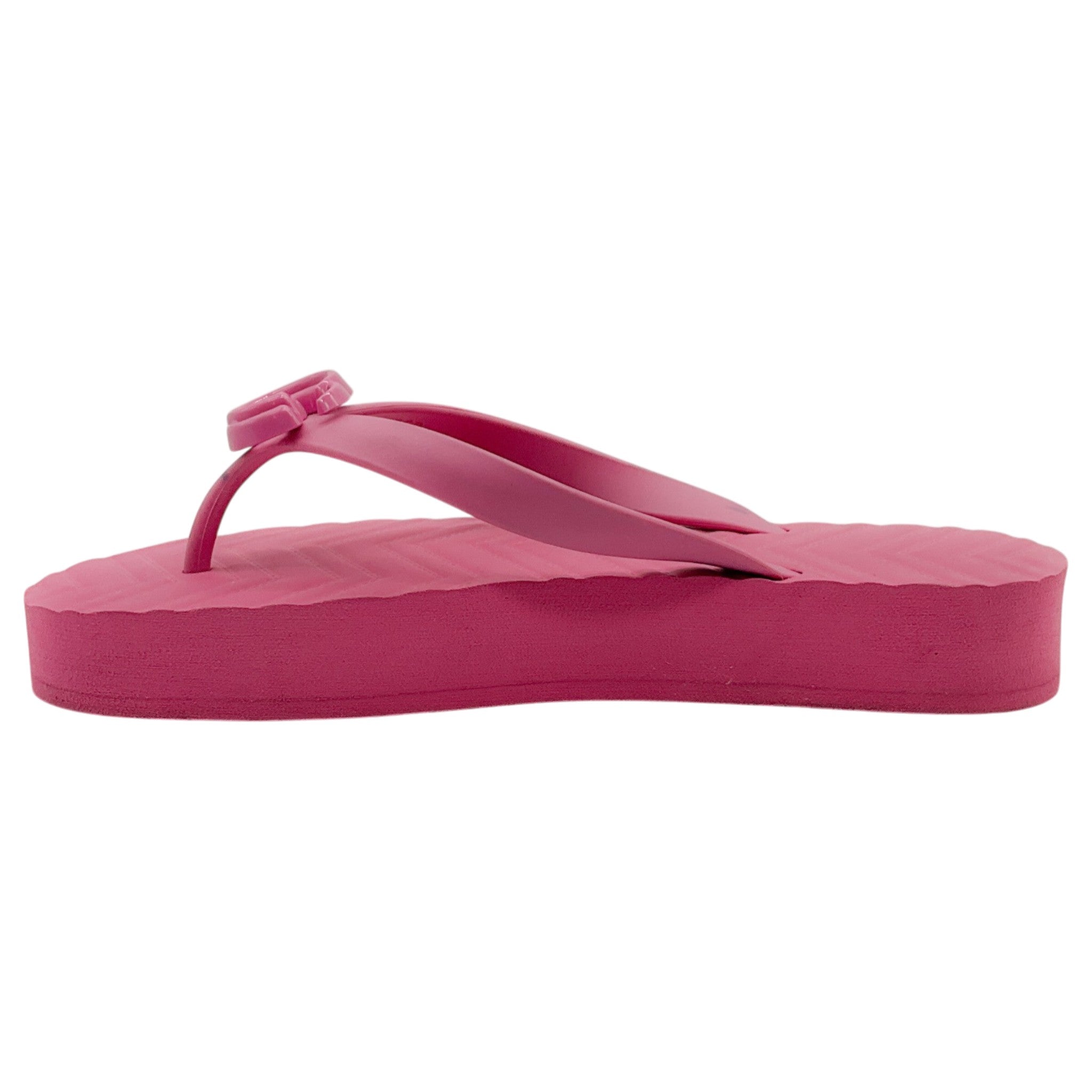 Gucci Pink Rubber Marmont Flip Flops