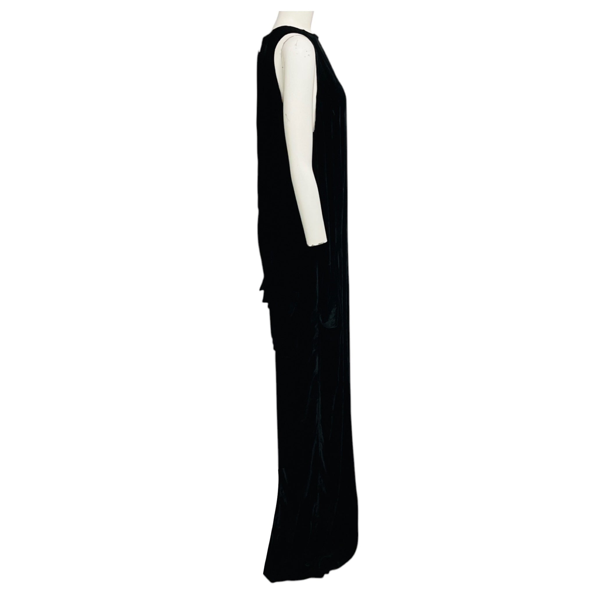Rick Owens Black Luxor Collection Velvet Fluid Jumpsuit
