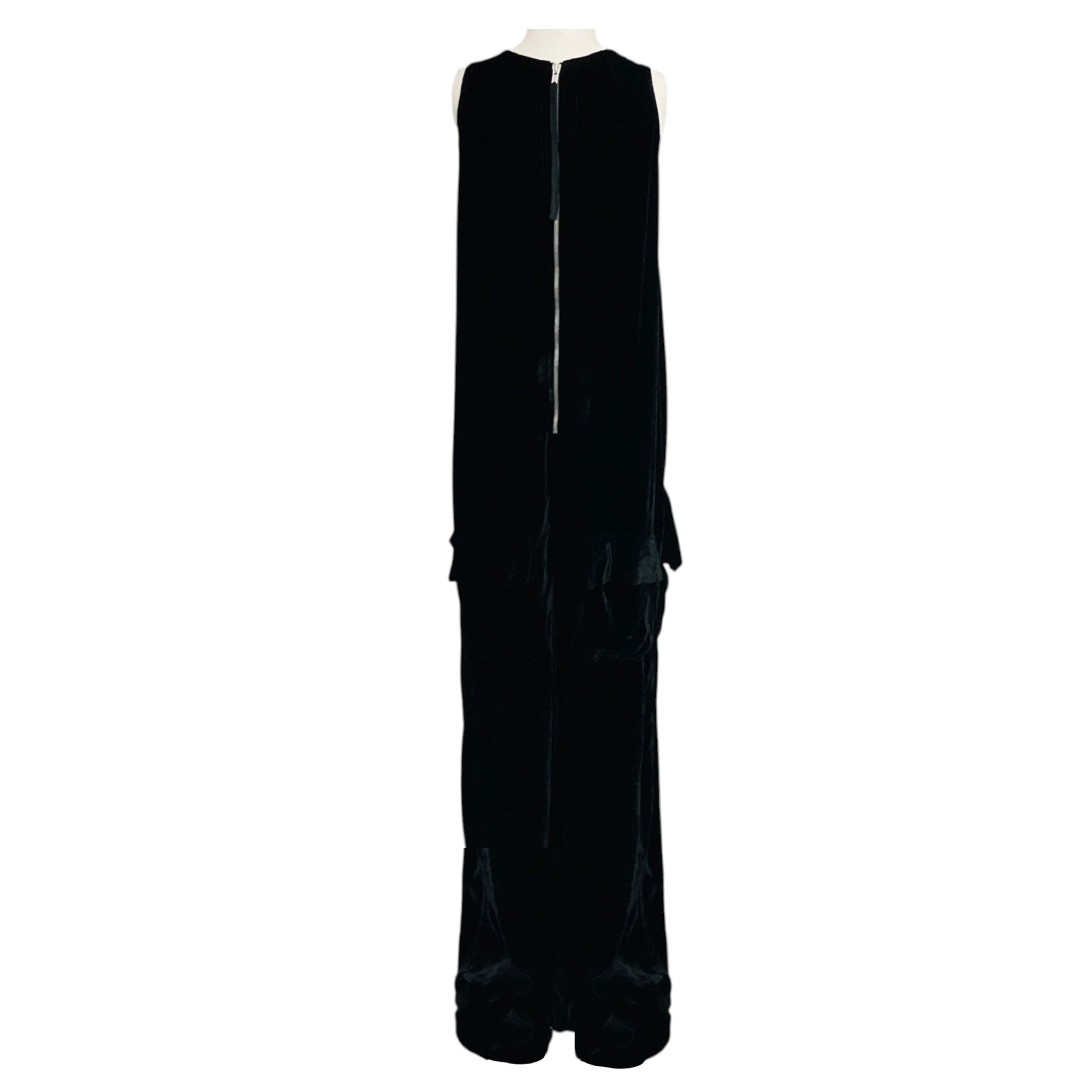 Rick Owens Black Luxor Collection Velvet Fluid Jumpsuit