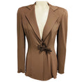Load image into Gallery viewer, Giorgio Armani Brown Viscose Stretch Blazer Jacket with Ring Closure
