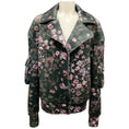 Load image into Gallery viewer, Aje Olive Multi Floral Scuba Moto Zip Jacket
