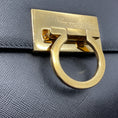 Load image into Gallery viewer, Salvatore Ferragamo Black Leather Gancini Iconic Top Handle Handbag
