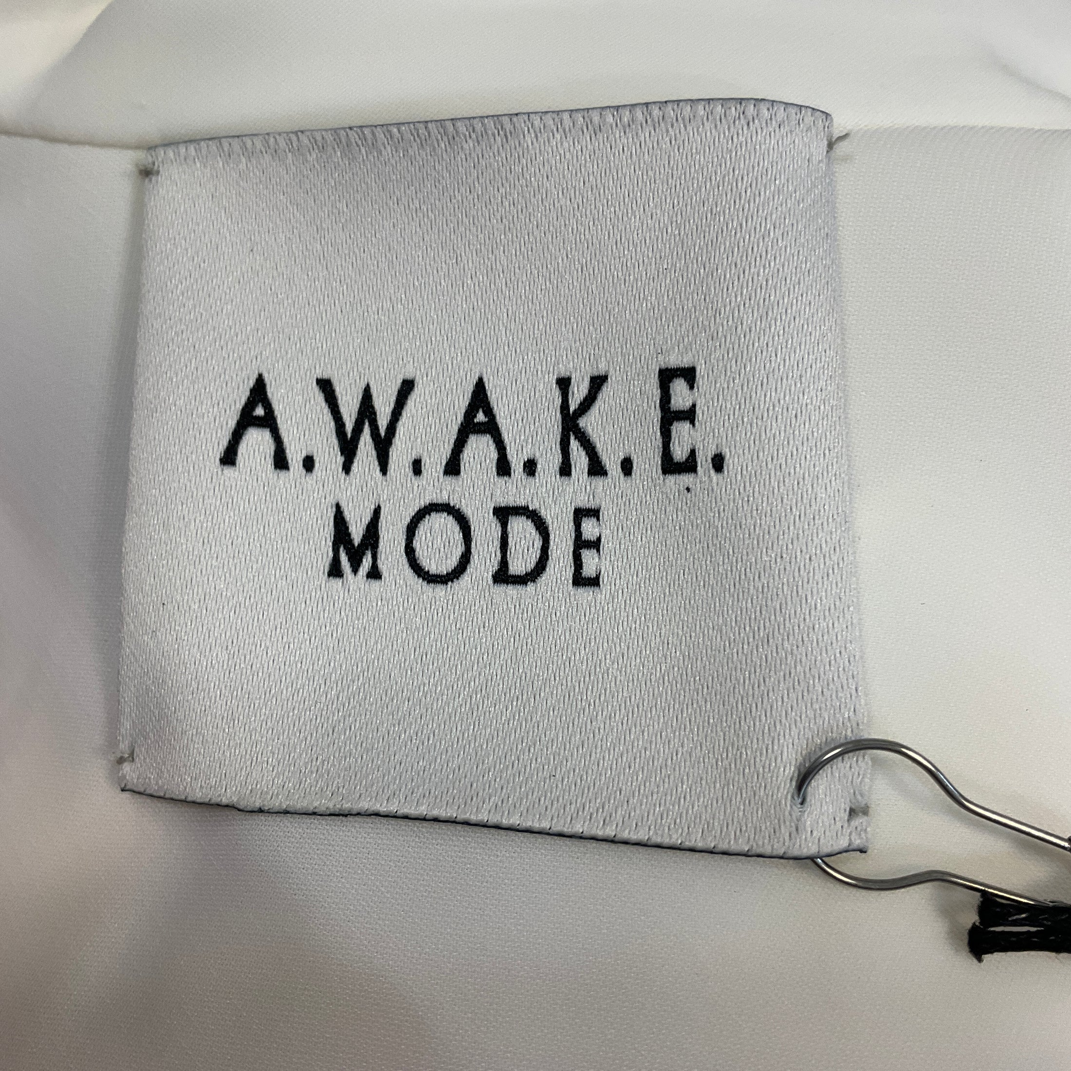 A.W.A.K.E. MODE Orange / Cream Back to Front Reversible Gathered Knot Top