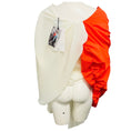Load image into Gallery viewer, A.W.A.K.E. MODE Orange / Cream Back to Front Reversible Gathered Knot Top
