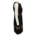 Load image into Gallery viewer, Escada Taupe / Black Pine Delwys Sleeveless Jacquard Cocktail Dress
